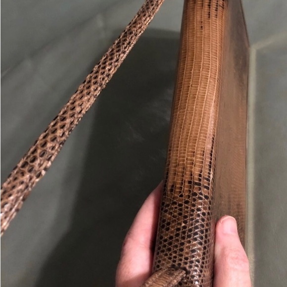 ESCADA VINTAGE 1990s SNAKESKIN CLUTCH - Picture 12 of 12